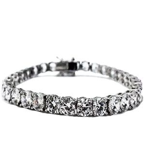 Silver and cubic Zirconia tennis bracelet.